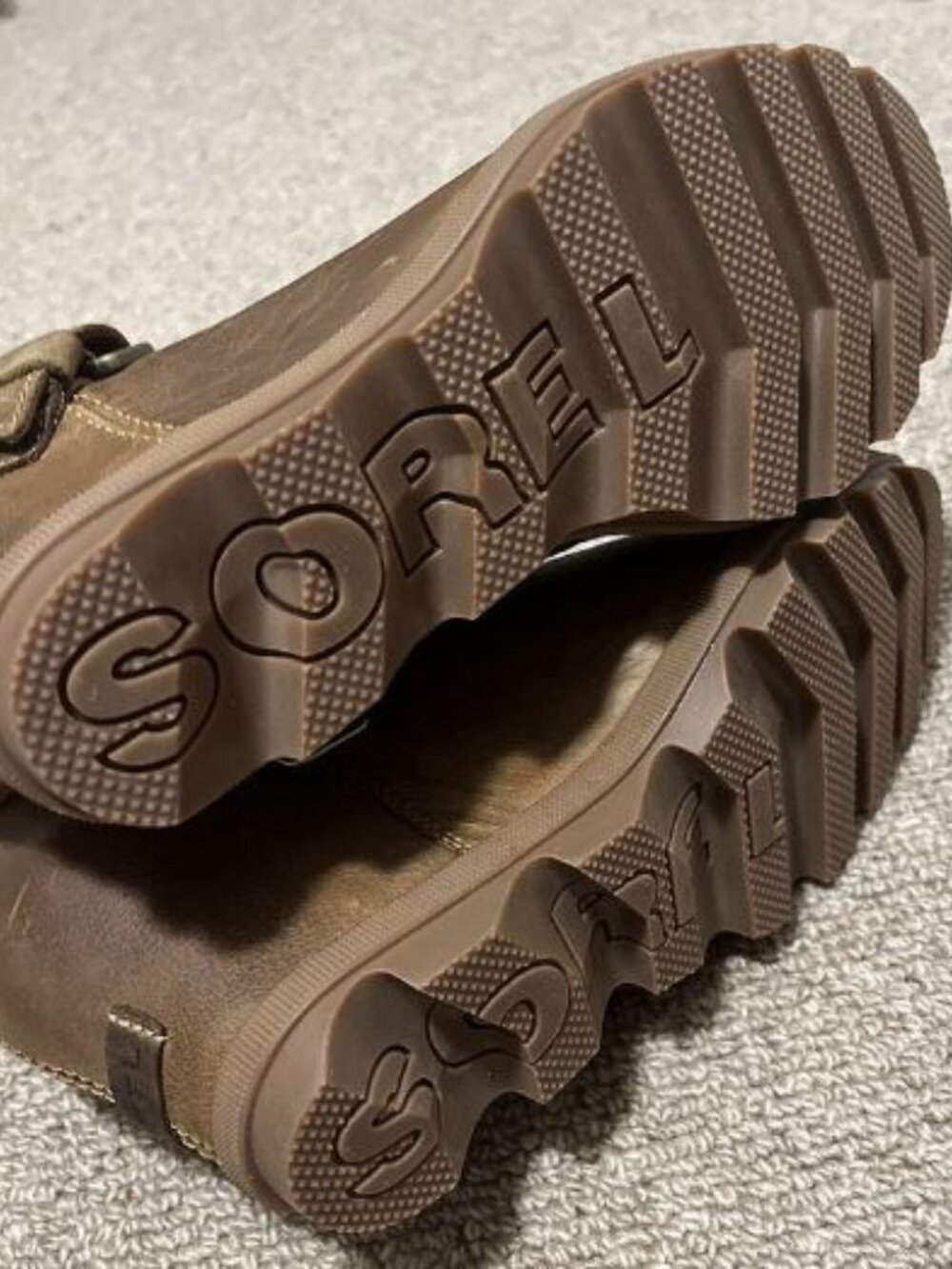 Sorel Brown Leather Wedge Ankle Booties 8M - Picture 5 of 6